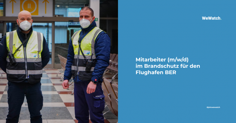 Mitarbeiter im Brandschutz für den Flughafen BER